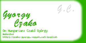 gyorgy czako business card